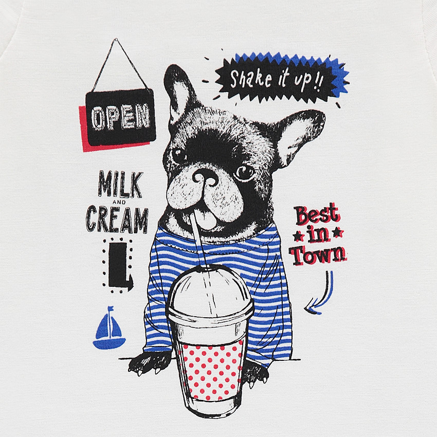 Tee-shirt en jersey avec print Bouledogue français 
