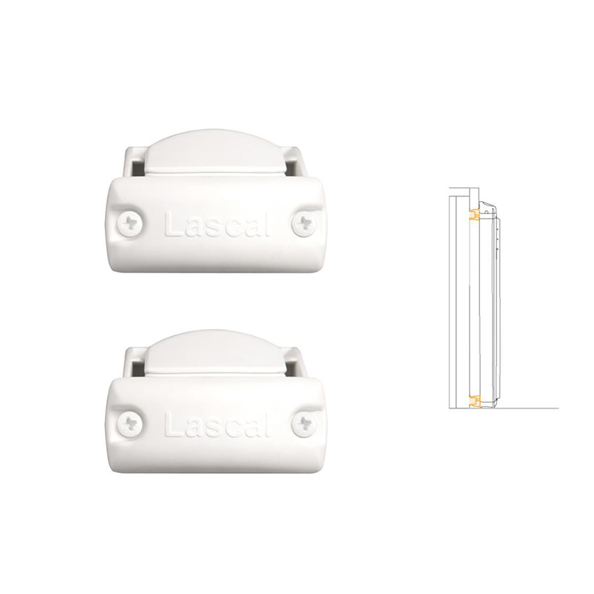 Kit d’installation sur rampes pour cornière de fermeture - Blanc 