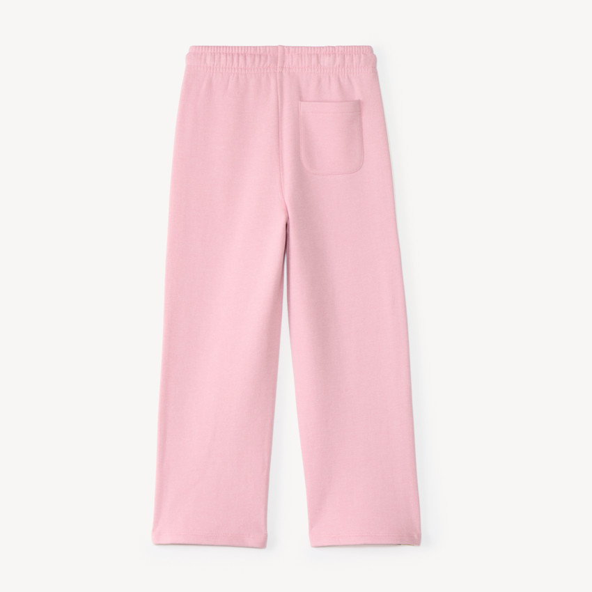 Pantalon de jogging rose fille à bandes contrastées  
