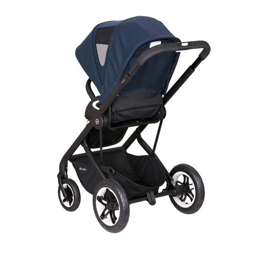 Poussette Talos S Lux châssis Black siège Navy Blue 