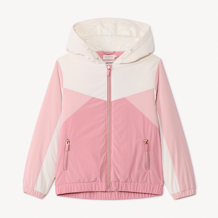 Coupe-vent doublé effet color block pour fille 