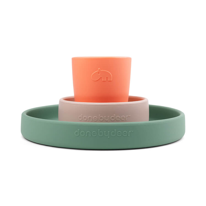 Coffret repas en silicone - Croco multicolore 