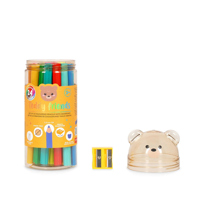 Set de 24 crayons Teddy Bear  