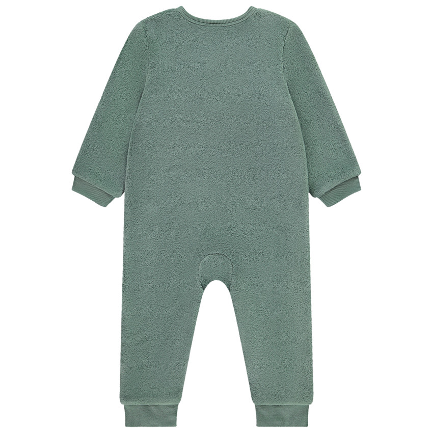 Surpyjama uni en sherpa avec ourson ludique pour bébé  