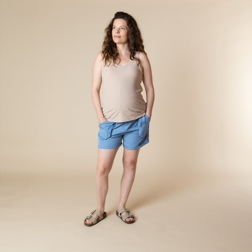 Short fluide de grossesse avec bandeau haut 