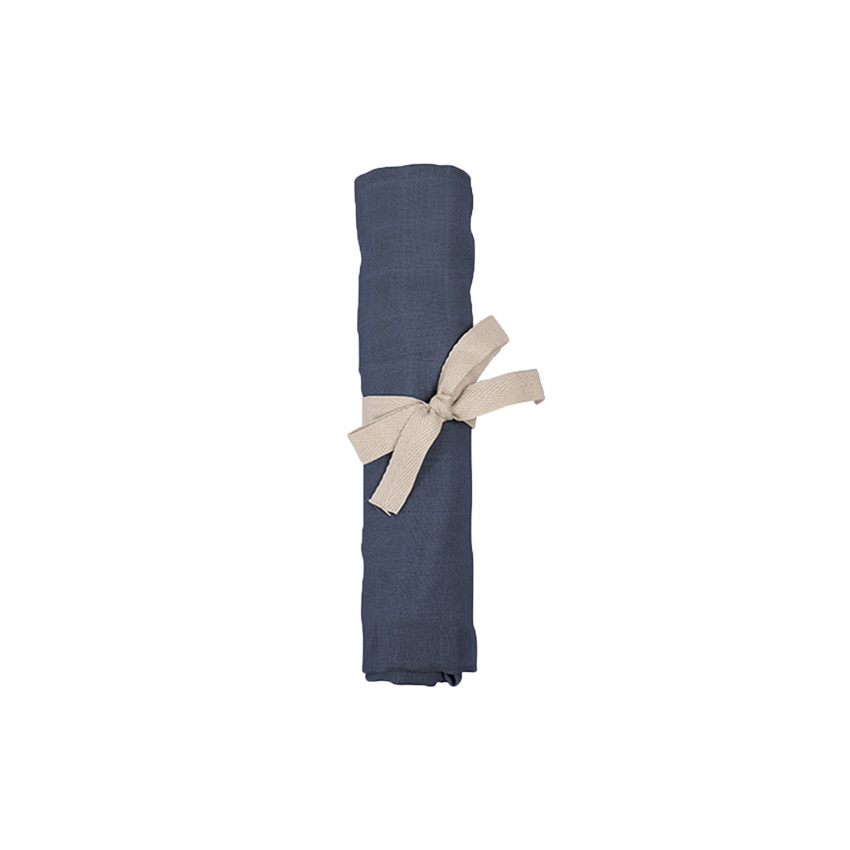 Lange en mousseline de coton - Muddly Blue Main Lange en mousseline de coton - Muddly Blue