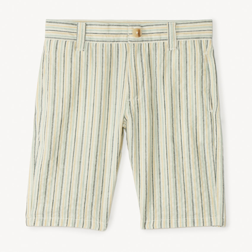 Bermuda à rayures en toile pour garçon 