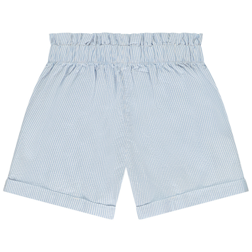 Short évasé en seersucker rayé pour fille 