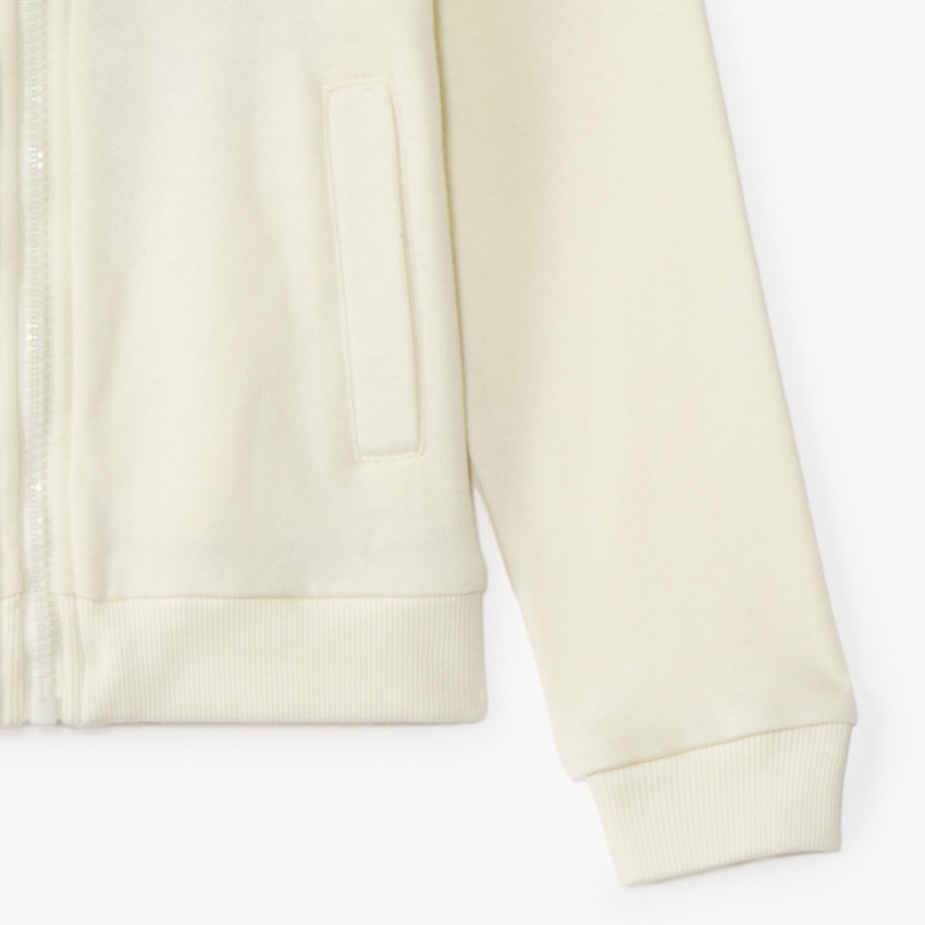 Gilet molleton uni à capuche pour fille 