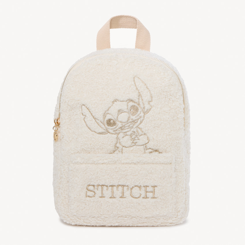 Sac à dos en sherpa bouclettes Stitch Disney pour fille 
