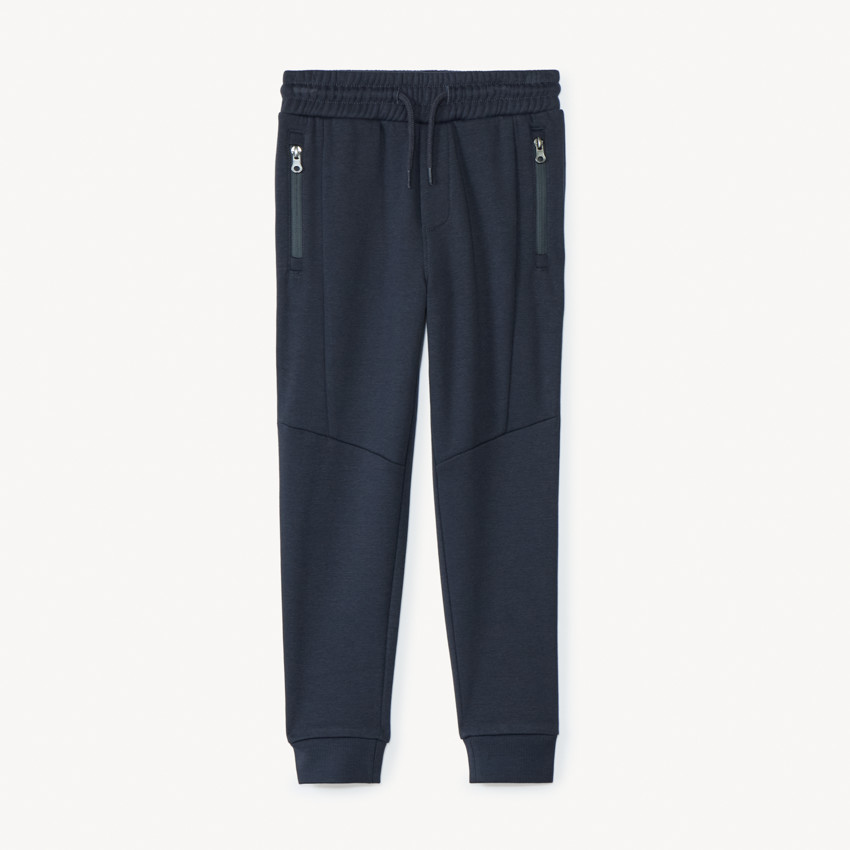 Jogging molleton uni à poches zippées pour garçon 