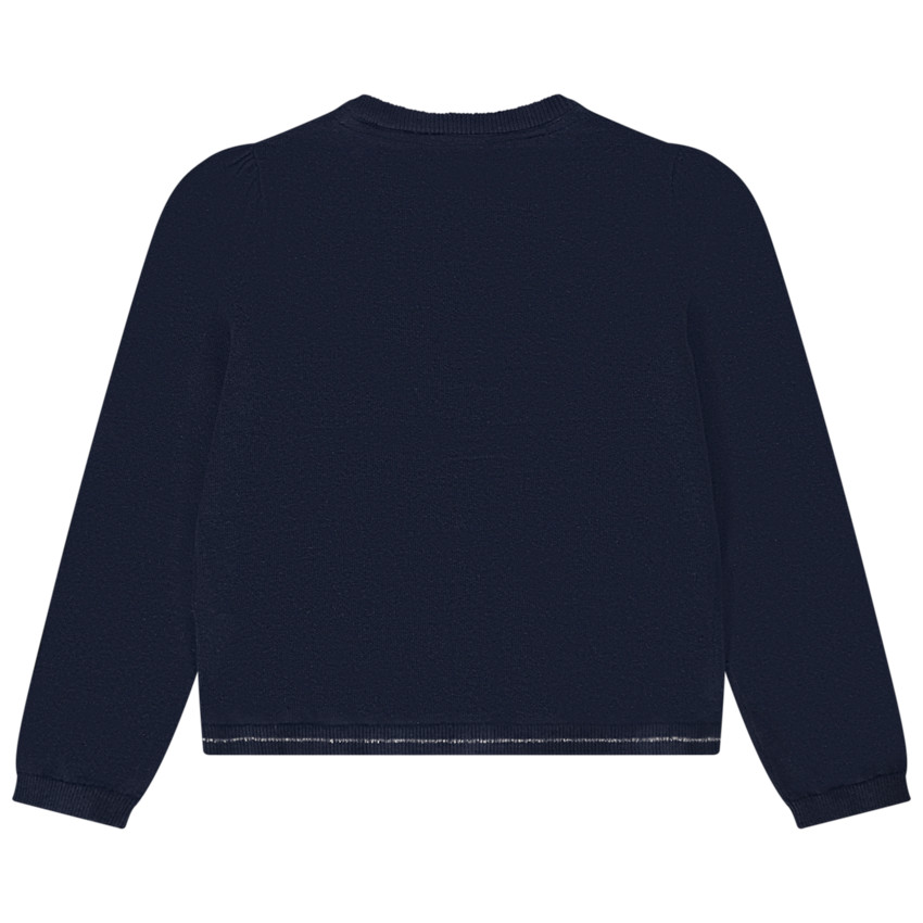 Gilet en tricot uni et lurex pour fille Orchestra