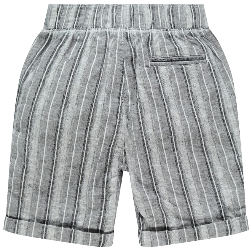 Bermuda en coton et lin à rayures verticales pour enfant garçon 