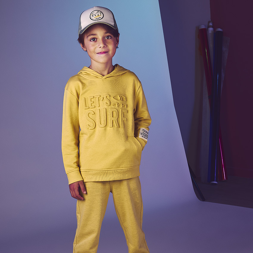Sweat à capuche en molleton fantaisie pour garçon  