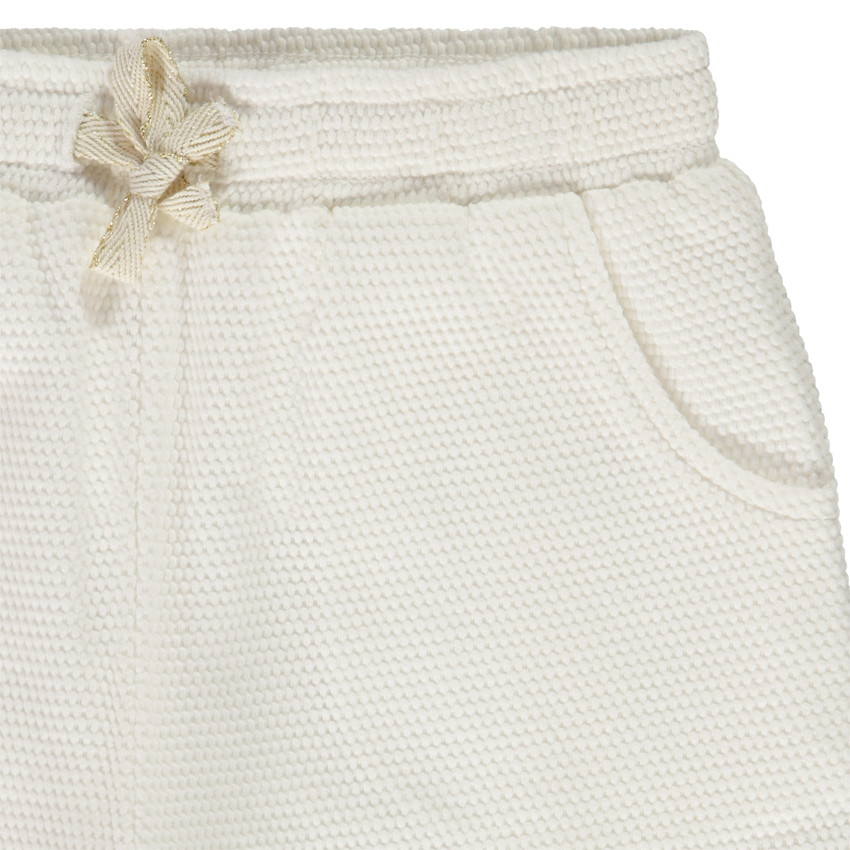 Short en molleton cloqué avec cordon de serrage pour fille 
