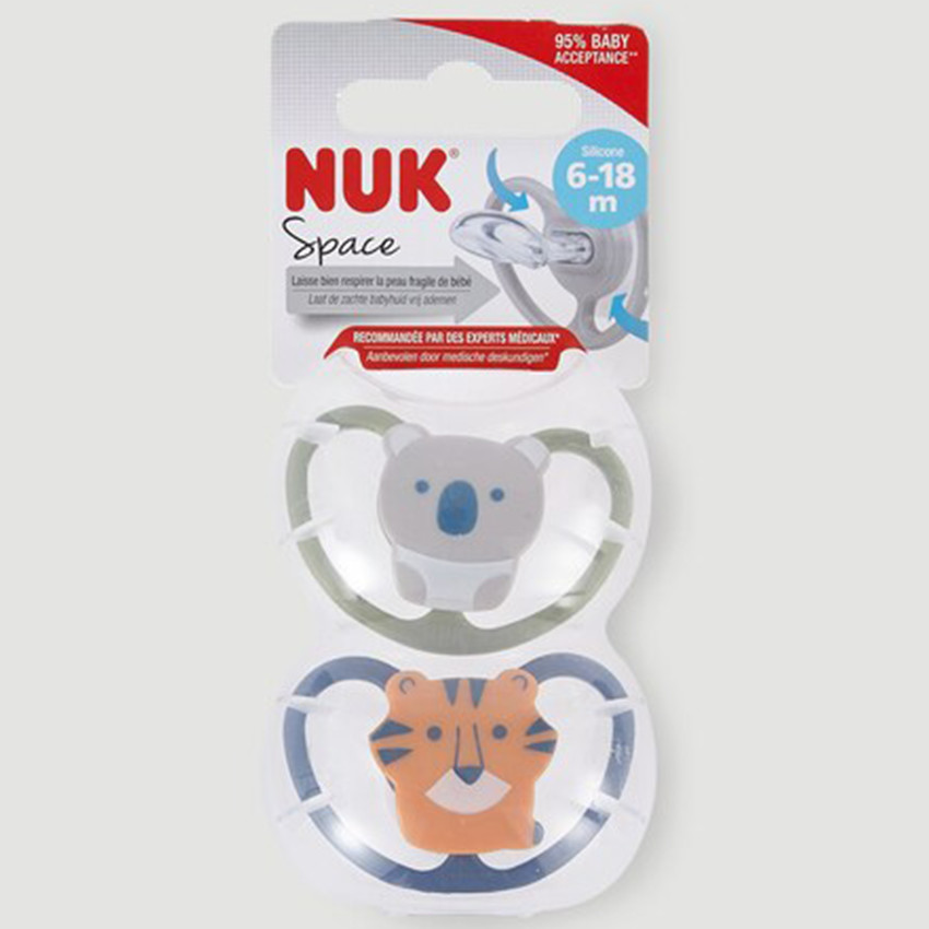 Nuk Lot 2 Sucettes Space Mickey - 6-18 Mois