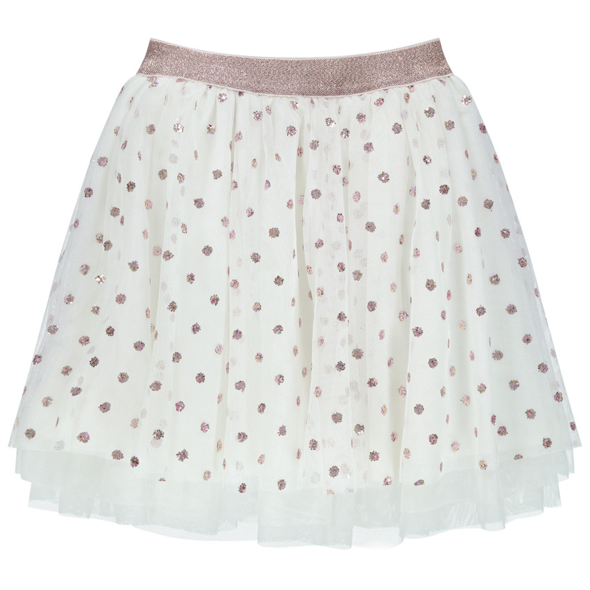 Jupe de cérémonie en tulle à taille brillante  