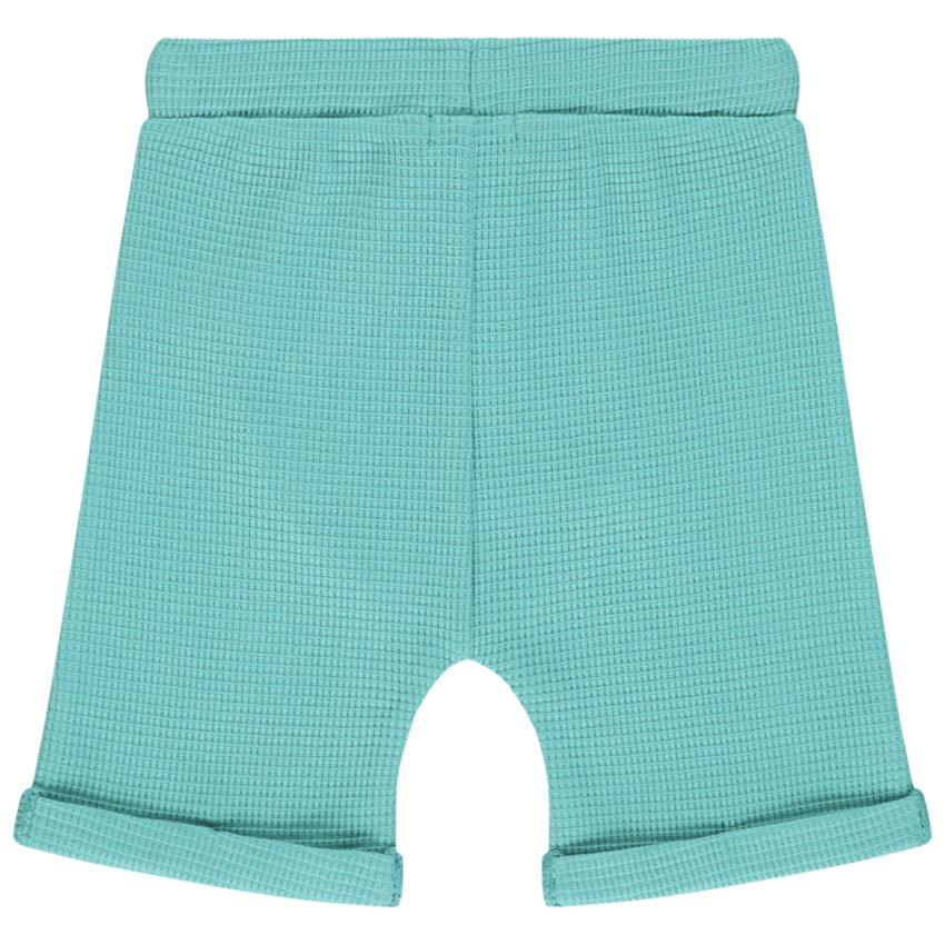 Bermuda en coton gaufré avec poche kangourou pour bébé garçon 