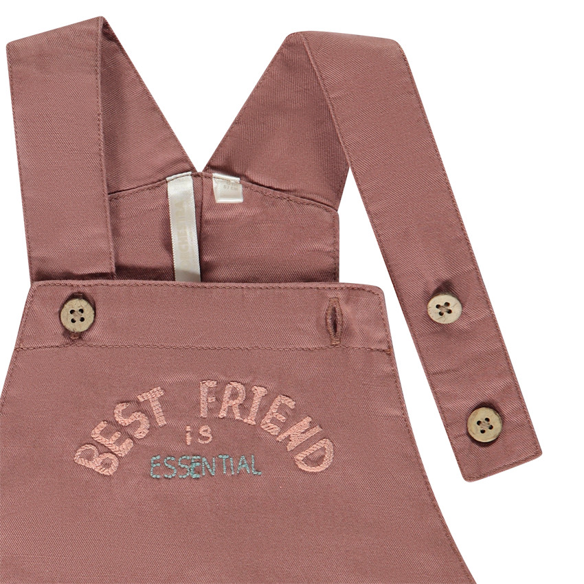 Ensemble 2 pièces salopette + chemise col mao pour bébé garçon 