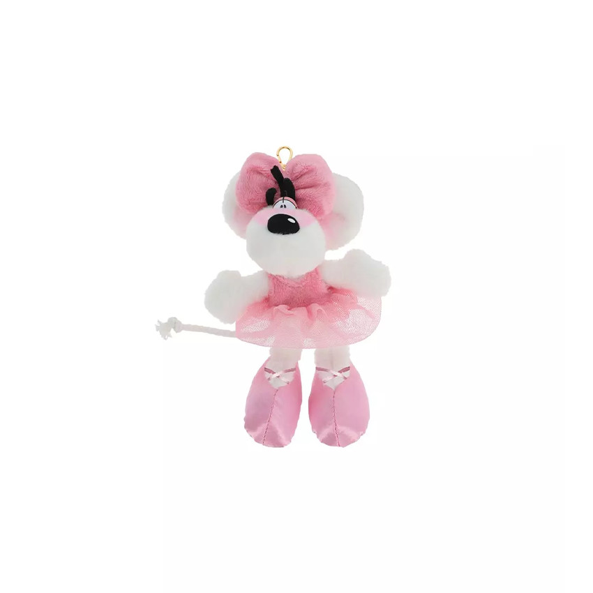 Porte-clé peluche Diddlina ballerina rose 15cm 