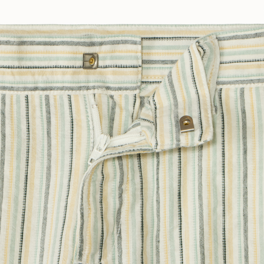 Bermuda à rayures en toile pour garçon 