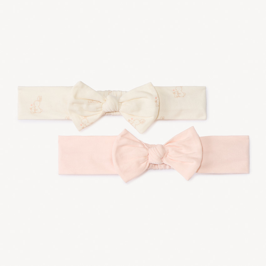 Lot de 2 bandeaux fantaisie avec nœud pour bébé fille  