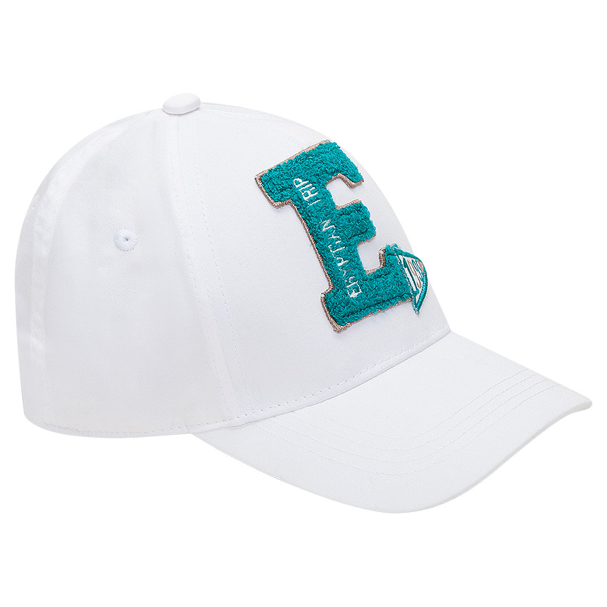 Casquette en twill avec lettre en bouclette 
