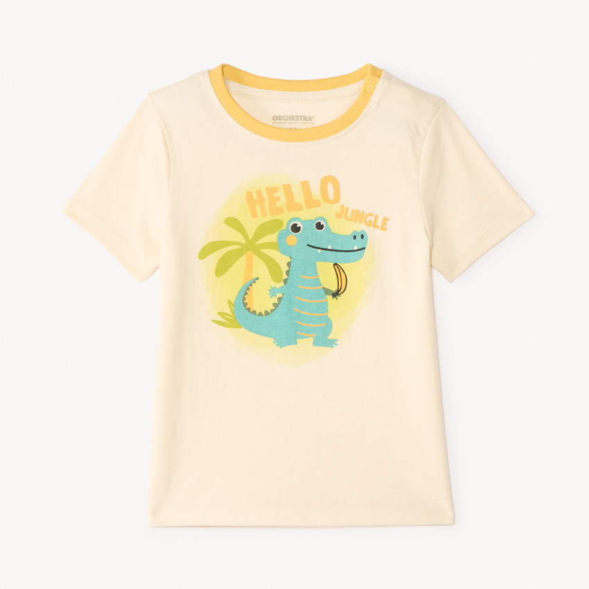 T-shirt manches courtes print crocodile pour bébé garçon  