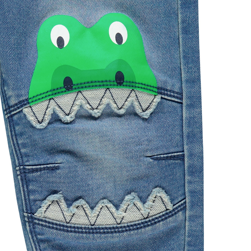 Jean effet used print crocodile 