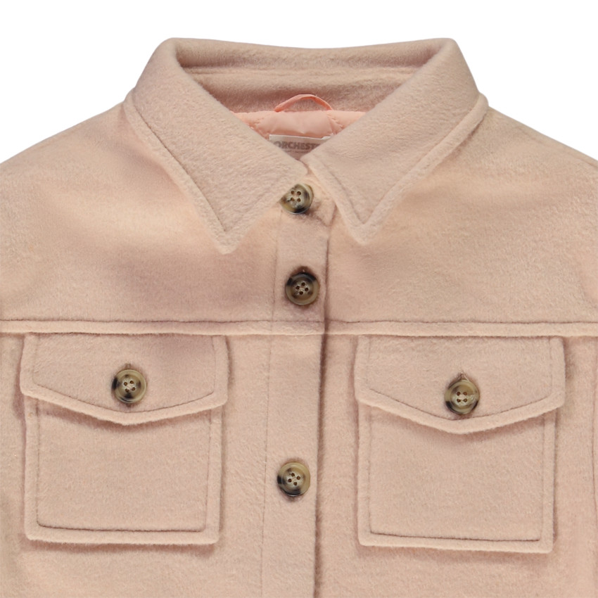 Veste surchemise en drap de laine pour fille 