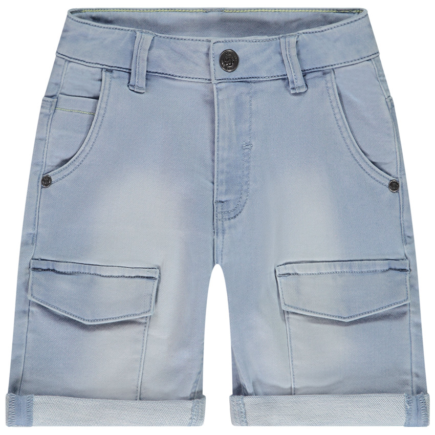 Bermuda effet jean délavé avec poches pour garçon 