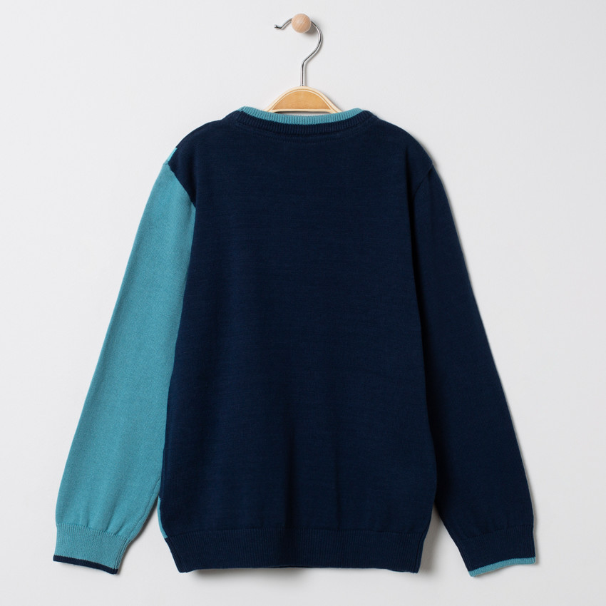 Pull en tricot avec crocodile en jacquard 