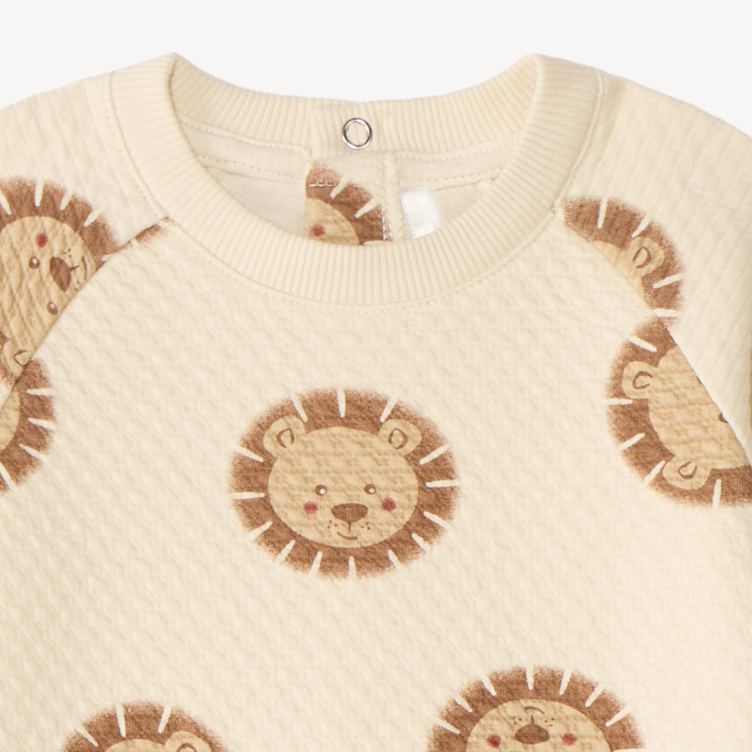 Ensemble de jogging matelassé bébé garçon imprimé lion 