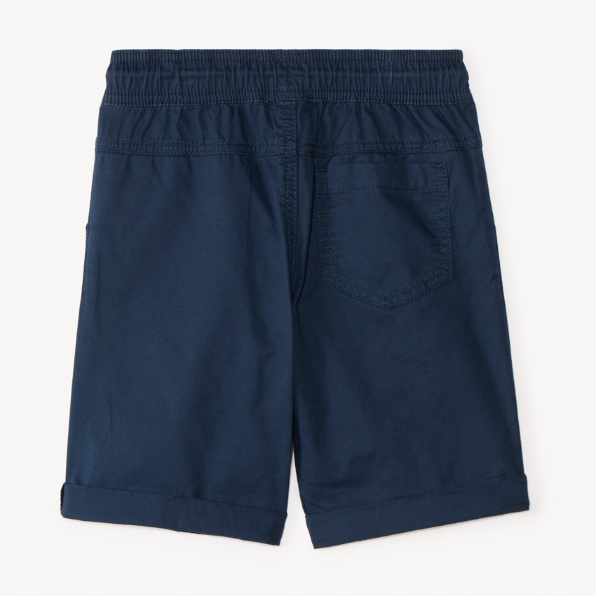 Bermuda uni en popeline pour garçon 