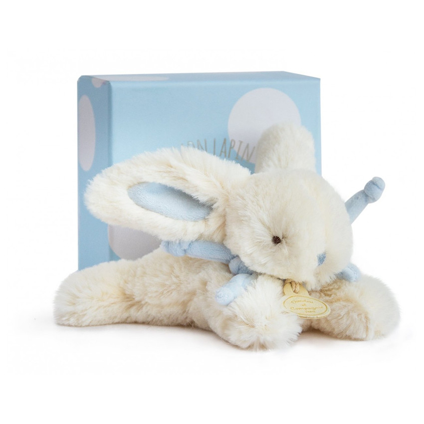 Peluche Lapin Bonbon 16 cm - Bleu Main Peluche Lapin Bonbon 16 cm - Bleu