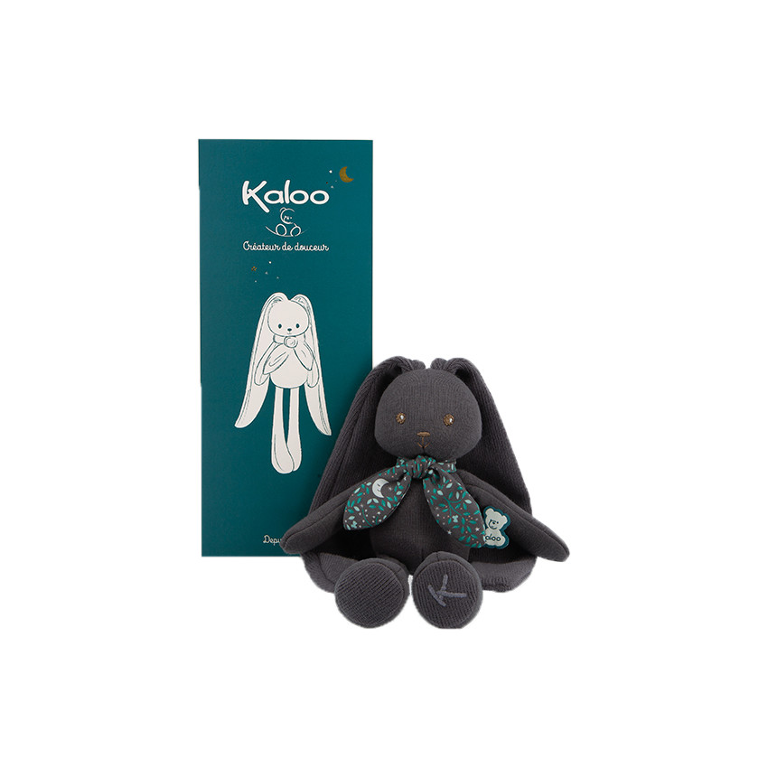 Doudou Lapinoo pantin 25 cm - Gris Main Doudou Lapinoo pantin 25 cm - Gris