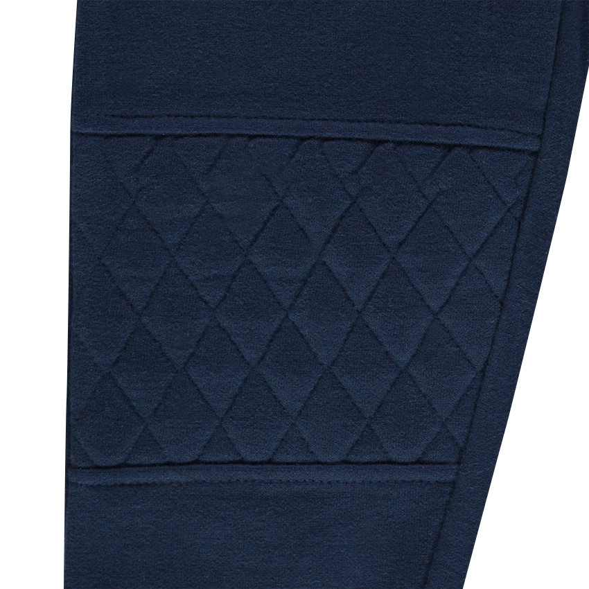 Jogging en molleton avec gilet printé et pantalon à croisillons 