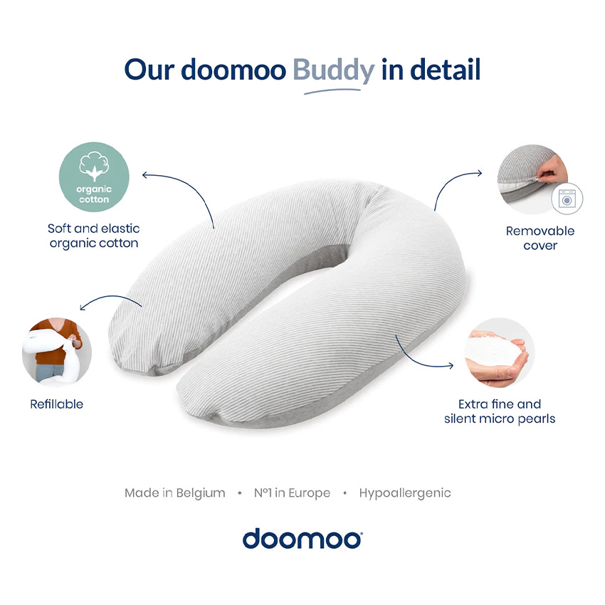 Grand coussin multi-usage Buddy Classic Grey 