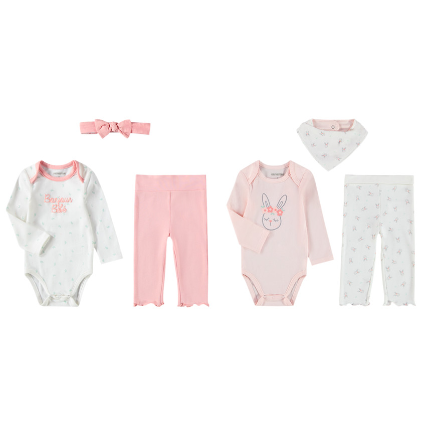 Lot de 2 ensembles 3 pièces interchangeables pour bébé fille