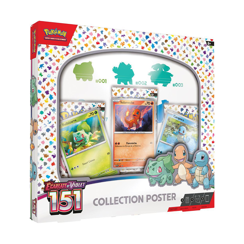 Coffret poster + 3 boosters Écarlate et Violet - 151 Pokémon 