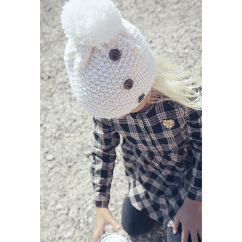 Ensemble bonnet et snood en tricot pour enfant fille 