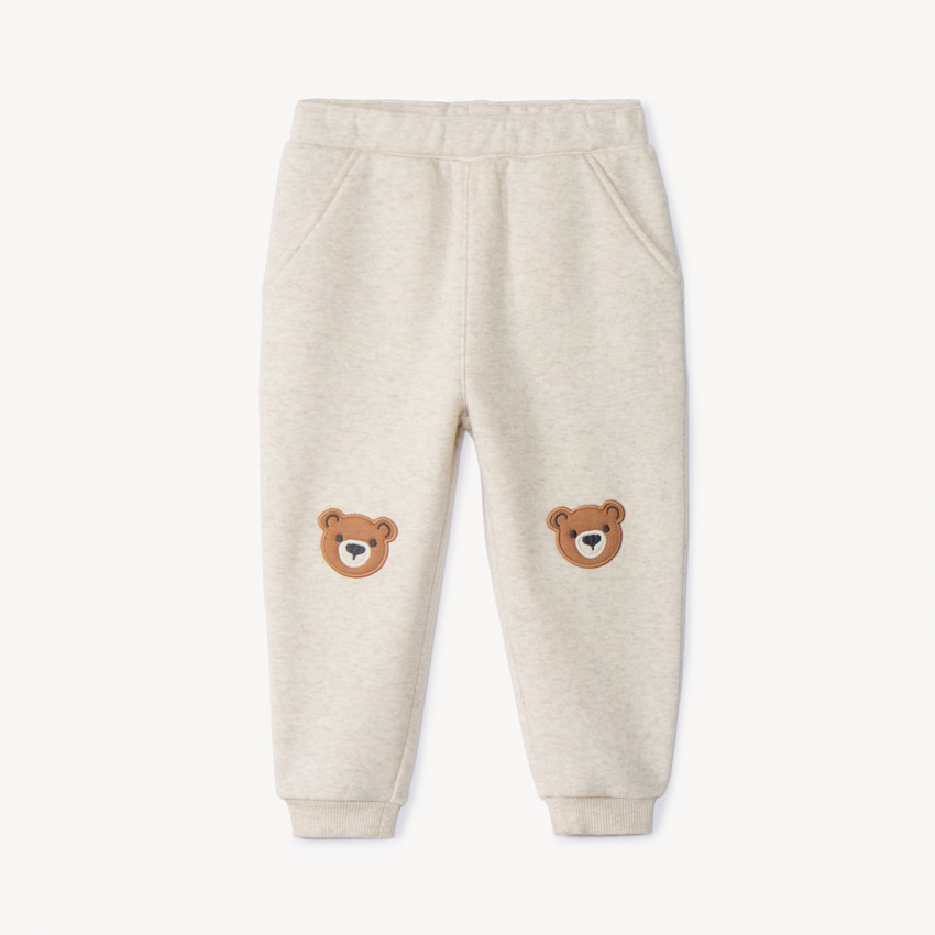 Jogging molleton à patchs ourson pour bébé