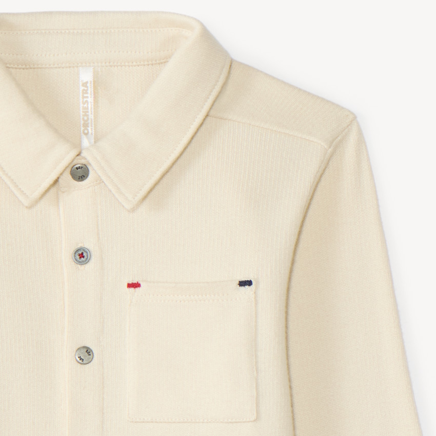 Chemise bébé garçon à manches longues en maille fantaisie 