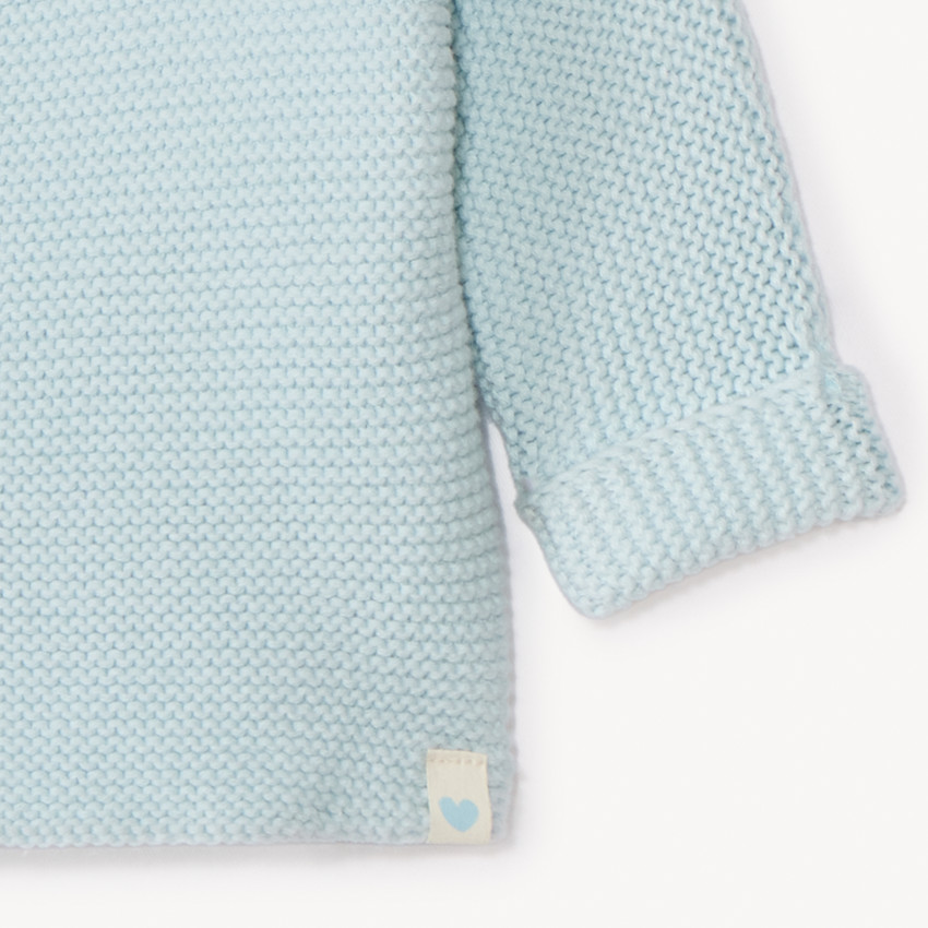 Brassière unie en tricot point mousse pour bébé 