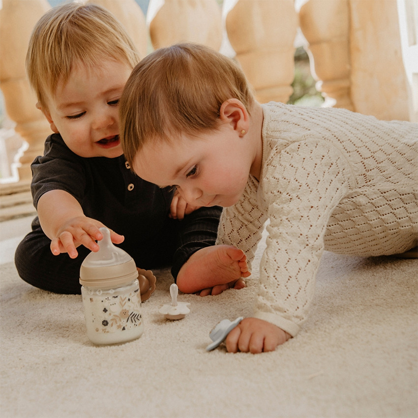 Biberon en verre avec tétine SX Pro S 120ML Wonderland Beige 