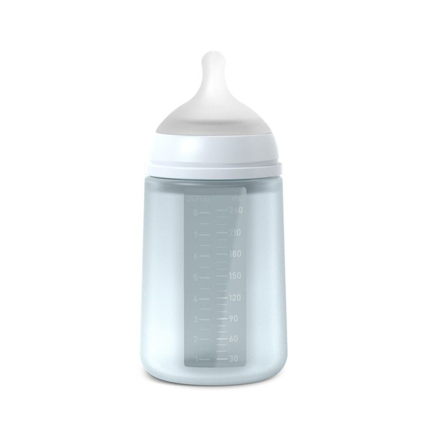 Biberon en silicone Colour Essence 240 ml Bleu clair 