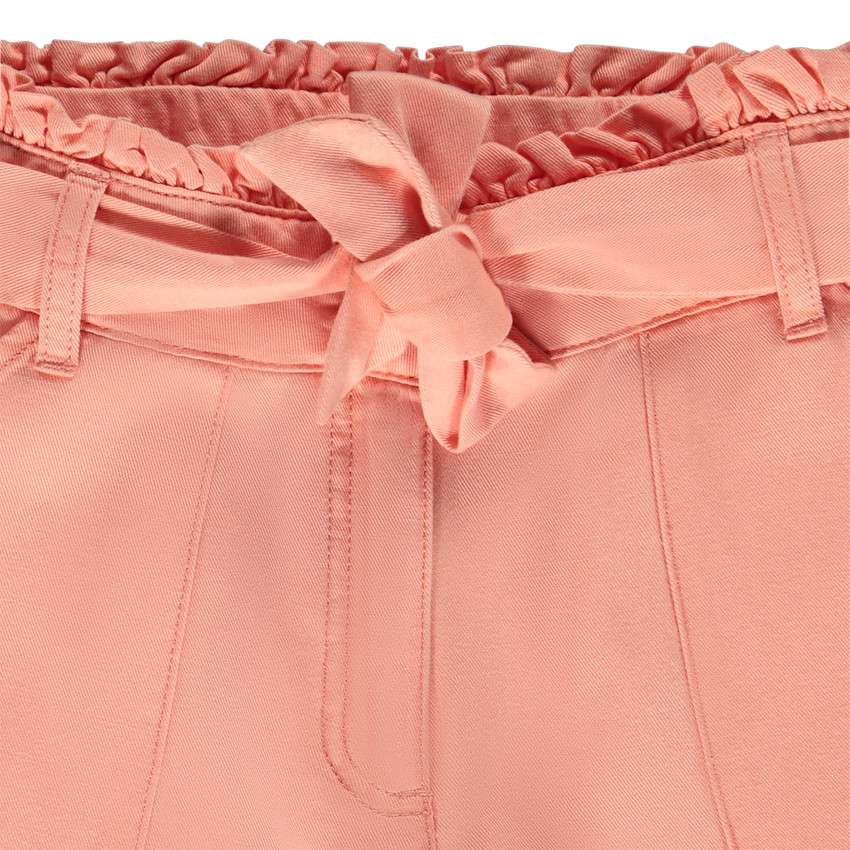 Short uni avec ceinture à nouer pour fille 
