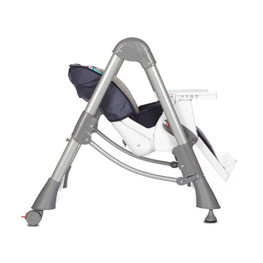 Chaise haute Luxe Métal - Bleu-gris 