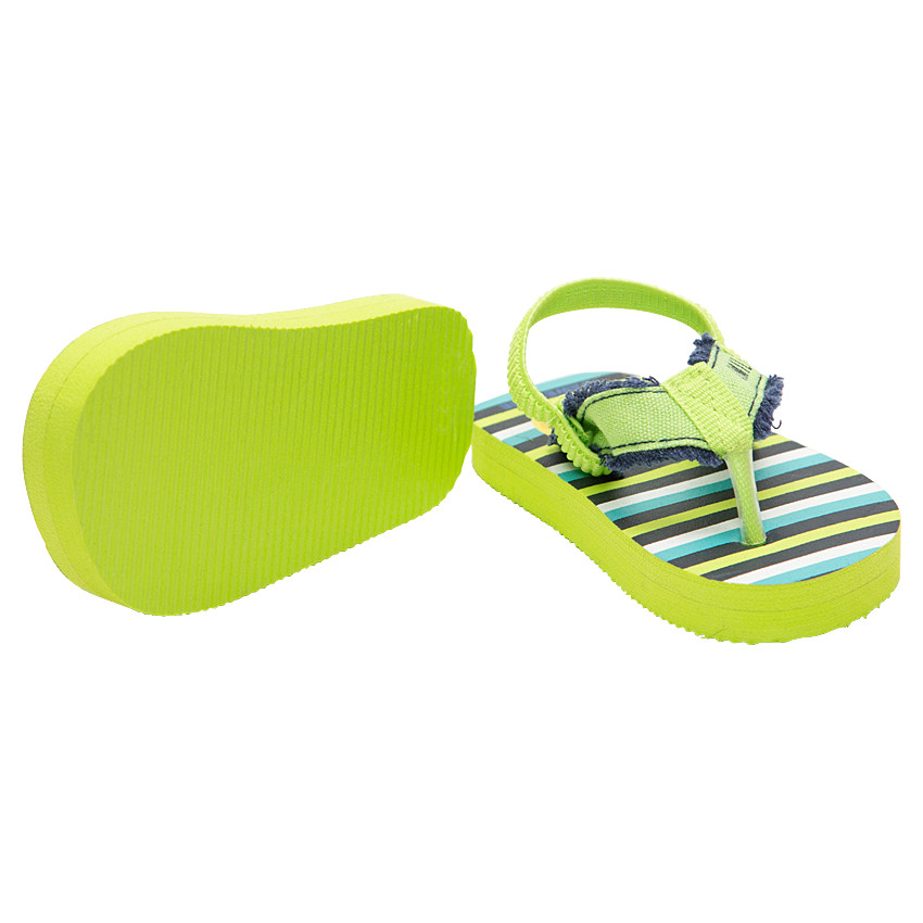 Tongs à rayures et print Smiley avec lanière élastiquée 