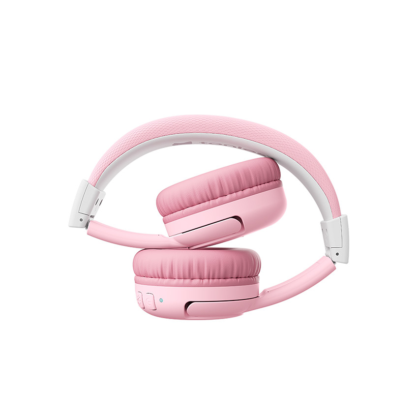 Casque Bluetooth pliable rose fleur 